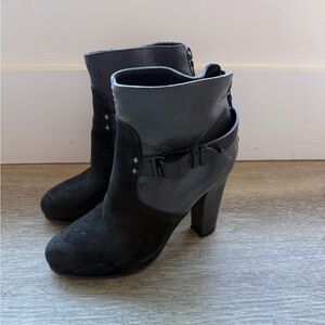 Rag & Bone Black and Gray Heeled Boots